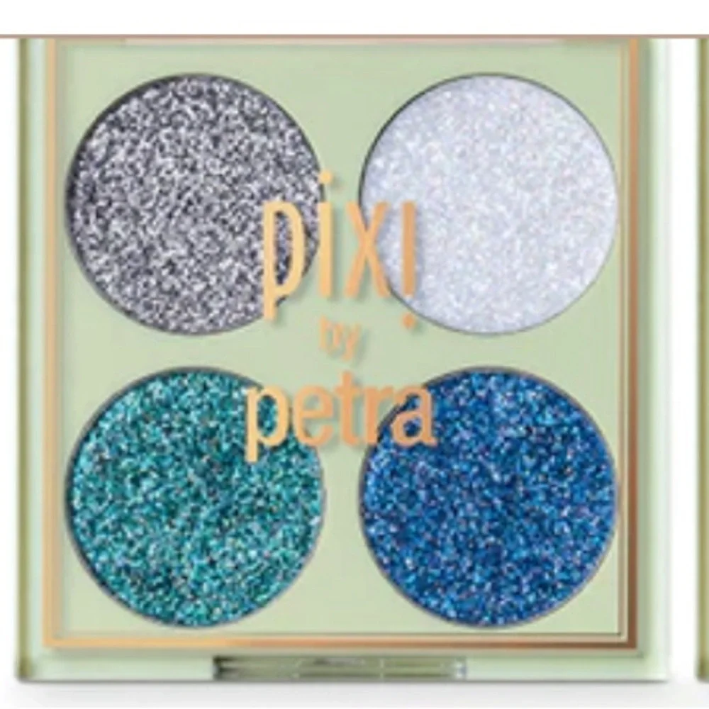 Pixi by Petra blue pearl Glitter-y Eye Quad‎ eyeshadow palette new